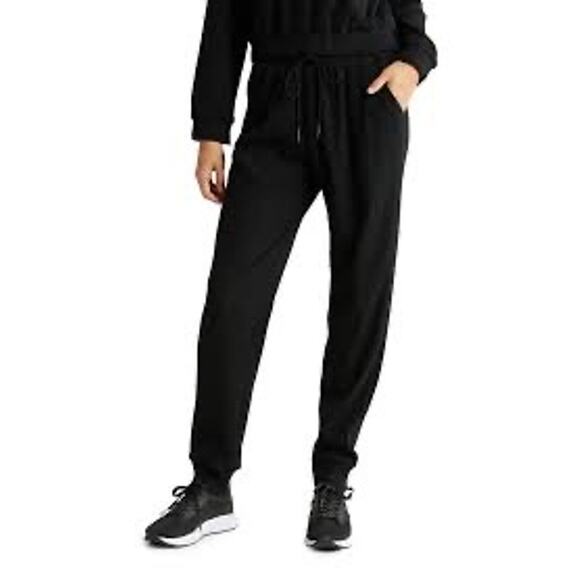 Zella Cozy Rib Black Comfy Jogger Pants Size XXL Plus Size - Picture 1 of 5
